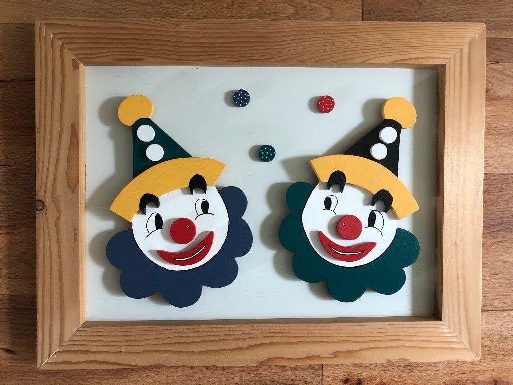 schilderij hout kinderkamer, Ophalen of Verzenden, Zo goed als nieuw, Ophangbaar, Wanddecoratie