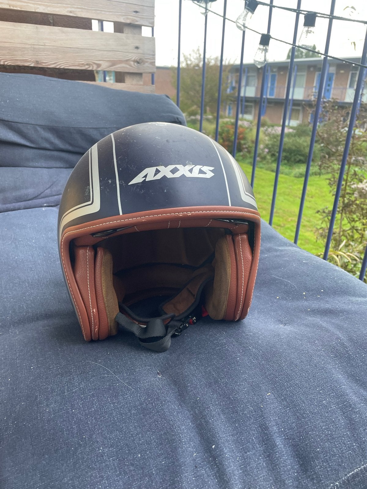 scooter helm donkerblauw, Ophalen of Verzenden, Gebruikt