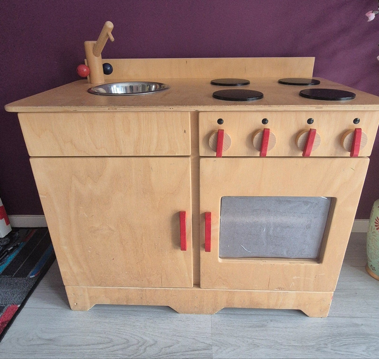 Hele degelijke (basisschool) speelkeuken met accessoires, Kinderen en Baby's, Speelgoed | Speelkeukens, Ophalen, Hout