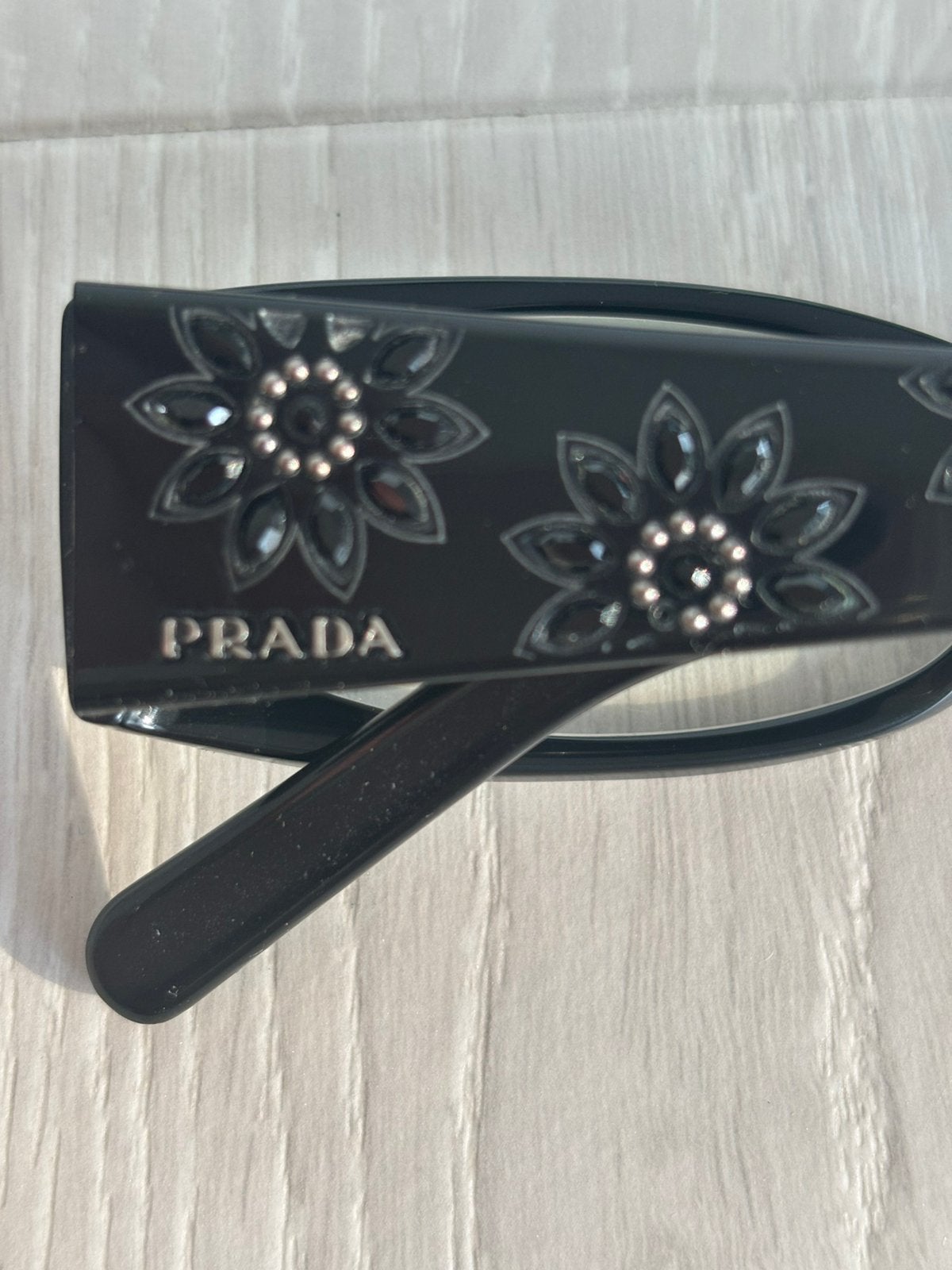 Prada Vintage Y2K bril, Gebruikt, Prada, Zwart, Ophalen of Verzenden