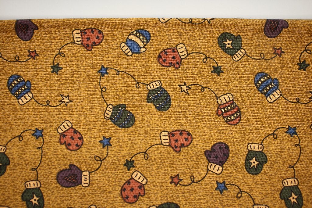 Coupon 100% katoen stof - oker geel/beige wanten #4089, Geel, Nieuw, Ophalen of Verzenden, 30 tot 120 cm