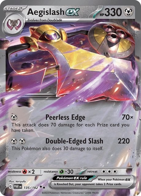 Aegislash EX 135 - Paradox Rift, Ophalen of Verzenden, Nieuw, Losse kaart, Foil