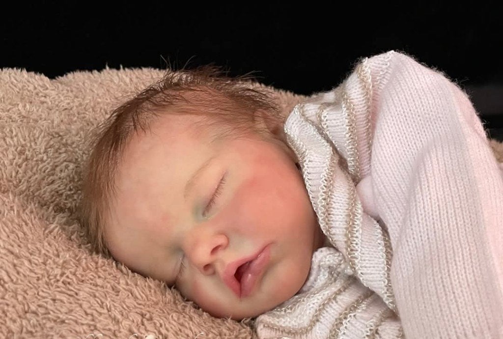 Reborn Twin B met mooi babygewicht en geroote haartjes, Ophalen of Verzenden, Nieuw, Babypop, Levensecht of Reborn