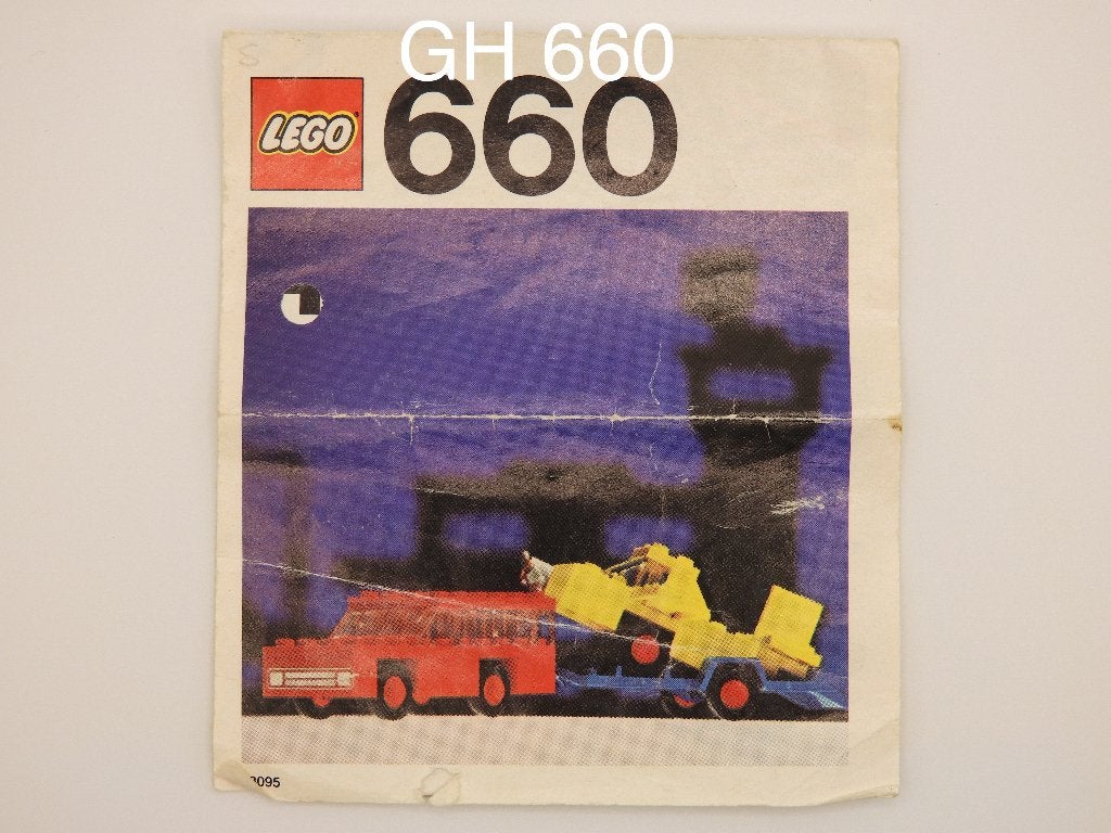 Lego 660 Vintage Car with Plane Transporter, Gebruikt, Overige thema's, Lego, Inclusief instructies