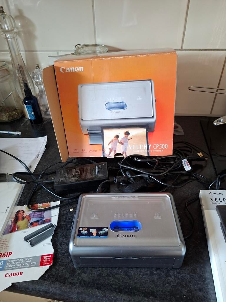 Canon Selphy CP500 fotoprinter, Fotoprinter, PictBridge, Canon, Kleur printen