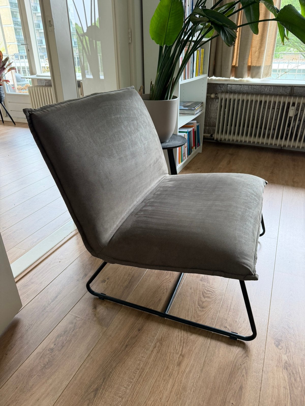 Antraciet fauteuil cooper xl LeenBakker, Huis en Inrichting, Ophalen, Gebruikt, 75 tot 100 cm, 50 tot 75 cm