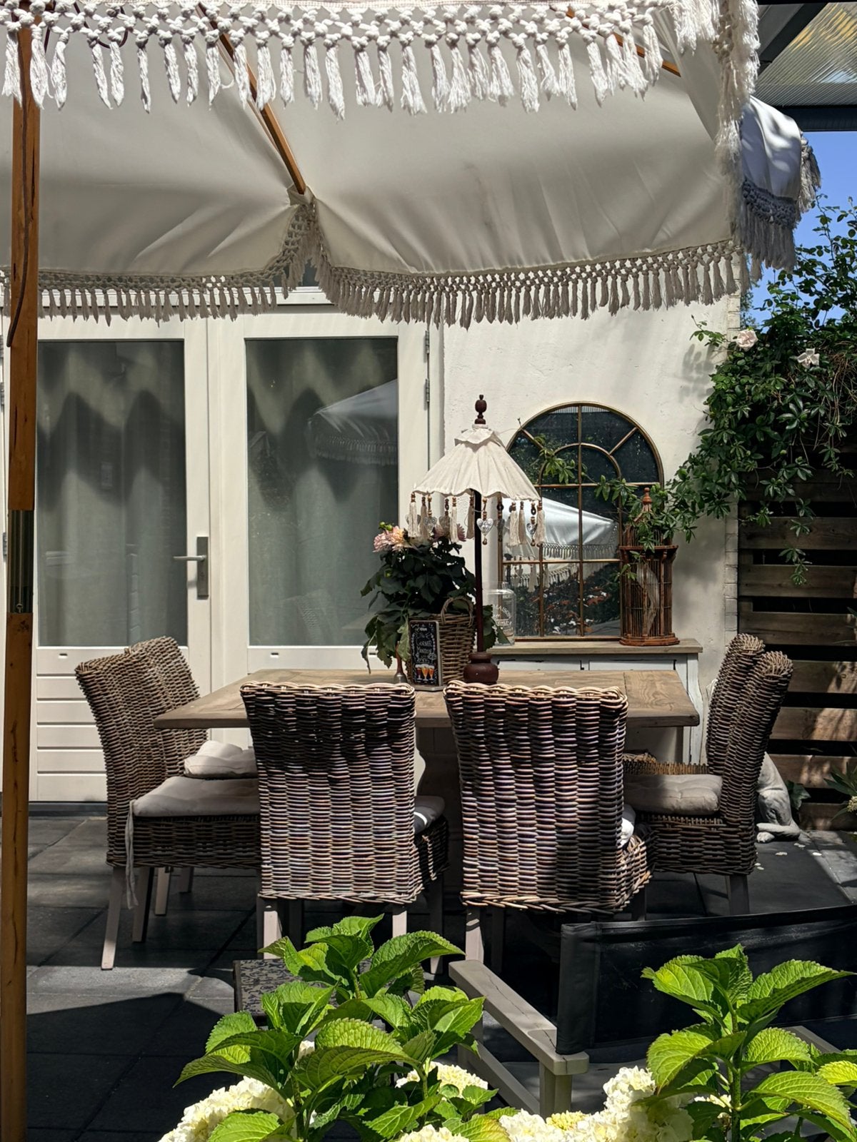 Prachfige Tuinset | Riviera Maison | Ibiza | Landelijk MOOI!, Ophalen, Hardhout, 6 zitplaatsen, Zo goed als nieuw