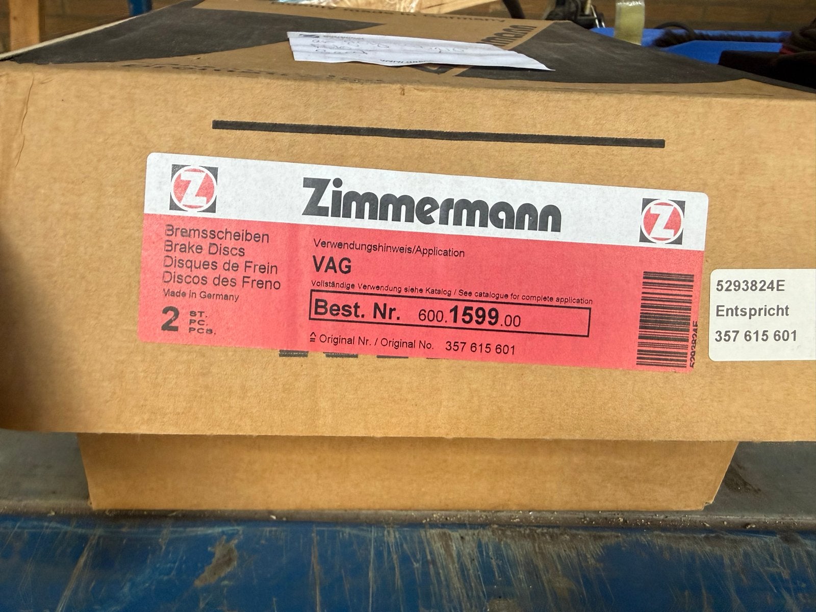 Zimmermann remschijven en remblokken voor VAG (nieuw), Ophalen of Verzenden, Nieuw, Audi