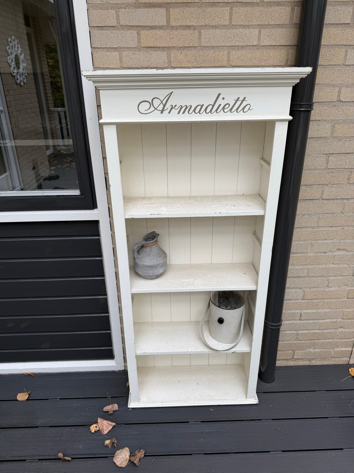 Riviera maison look kastje  - Crème Wit, Met plank(en), Minder dan 50 cm, Gebruikt, Ophalen of Verzenden