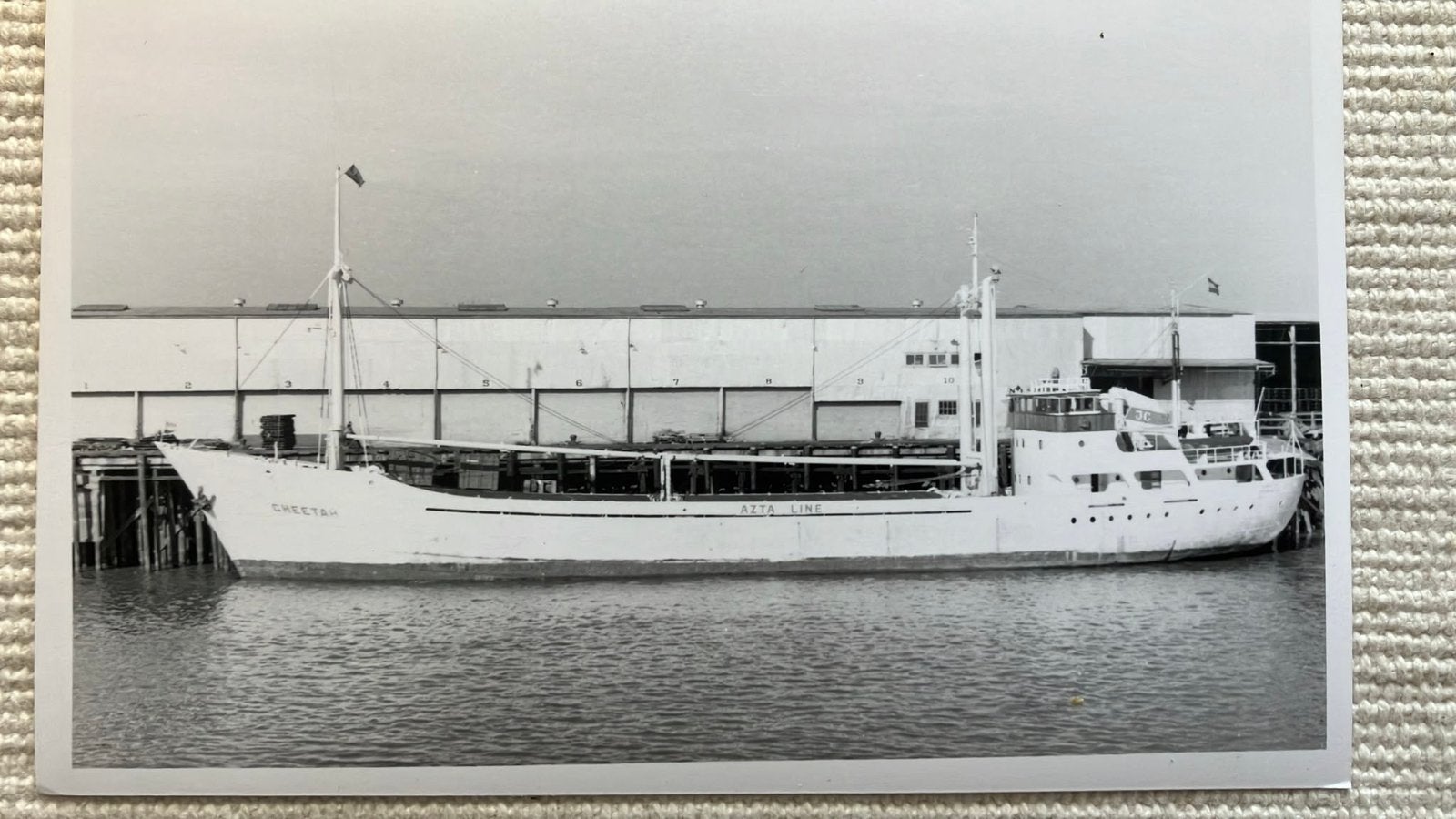 CHEETAH 1960  reder Jan Cremer  AZTA LINE, Verzamelen, Scheepvaart, Zo goed als nieuw, Kaart, Foto of Prent, Ophalen of Verzenden