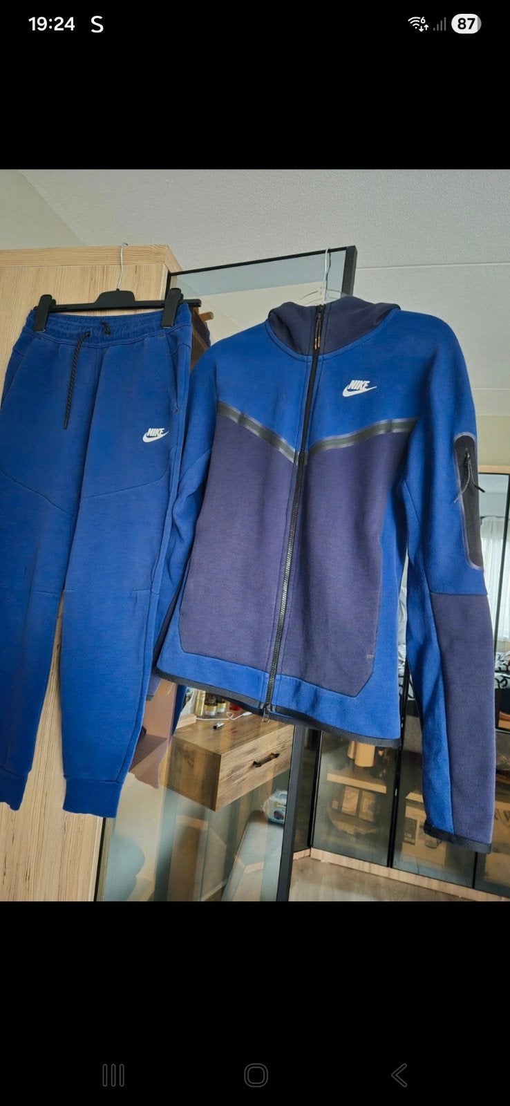 Nike fleece setje originele jongens een meisjes, Ophalen, Zo goed als nieuw, Maat 46 (S) of kleiner, Voetbal
