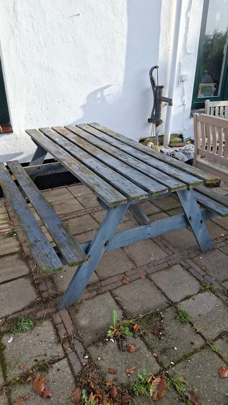 picknicktafel, Ophalen, Gebruikt, Rechthoekig, Hout