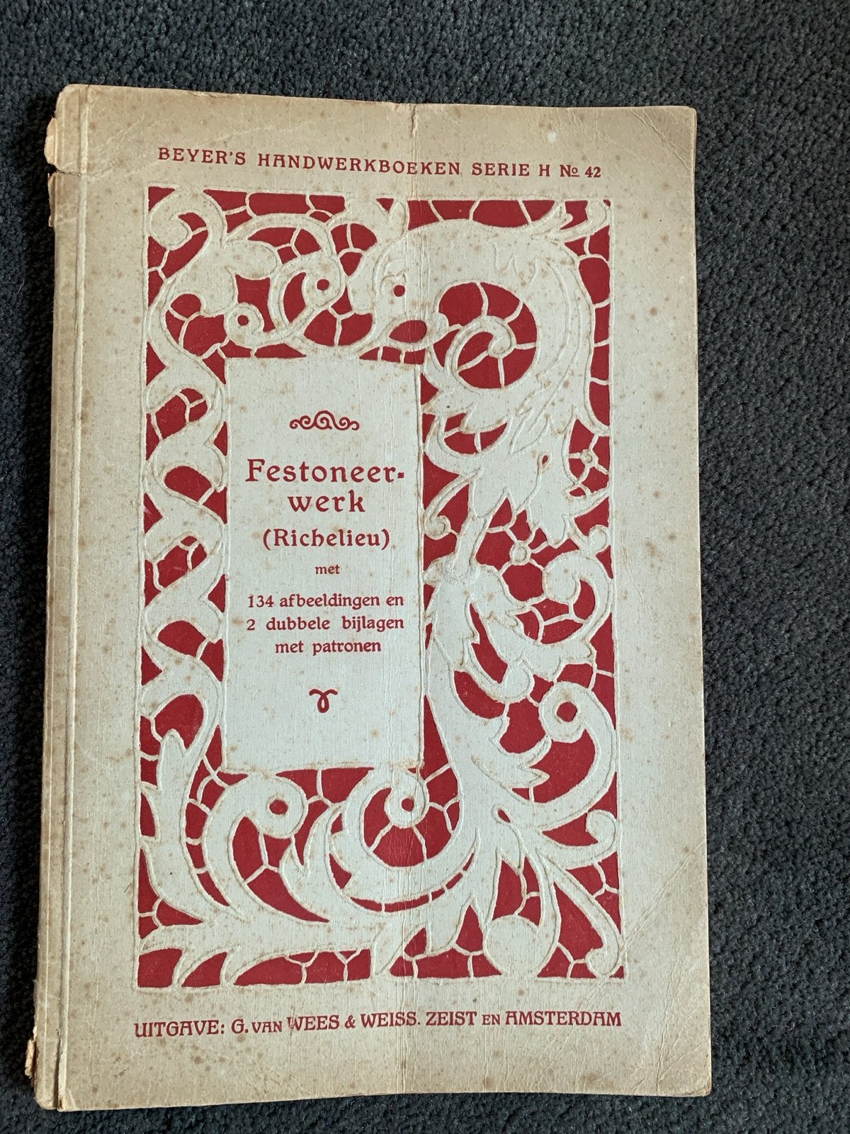 Vintage Beyers Handwerkboeken Richelieu Festoneerwerk, Hobby en Vrije tijd, Kledingpatronen, Overige merken, Vrouw, Ophalen of Verzenden