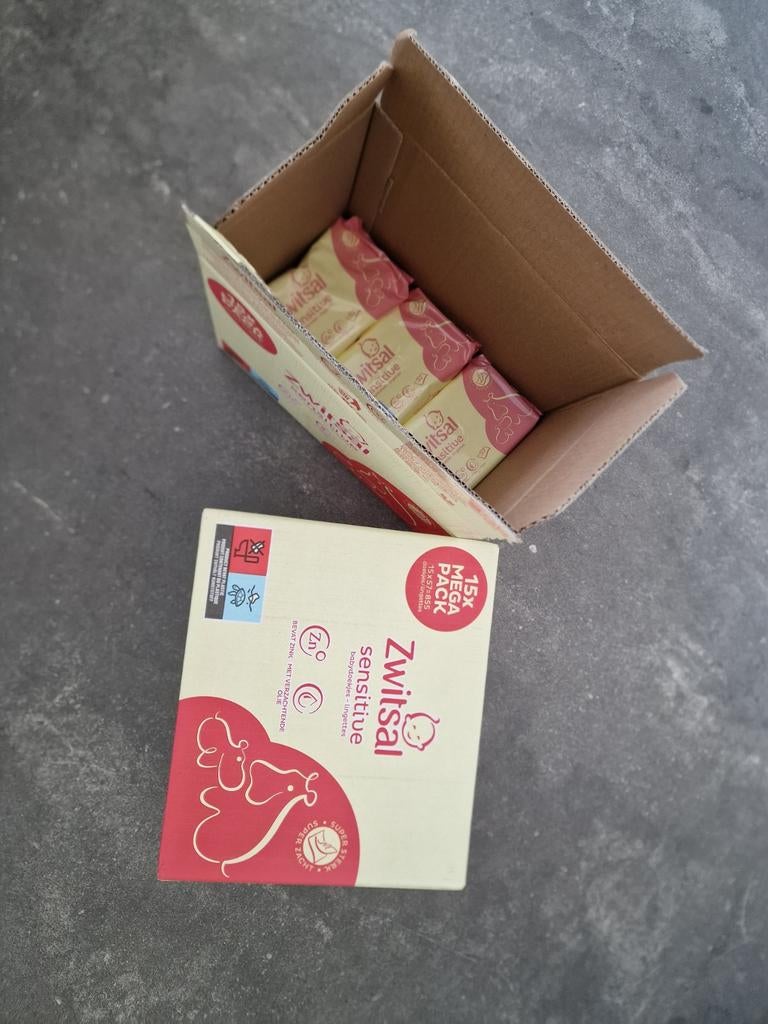 21 pakken Zwitsal Sensitive billendoekjes - Mega Pack, Ophalen of Verzenden, Nieuw
