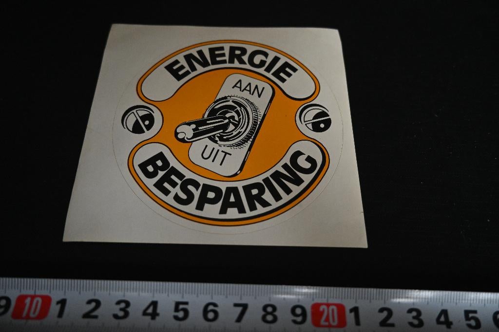 sticker Energie besparing AAN UIT, Ophalen, Zo goed als nieuw