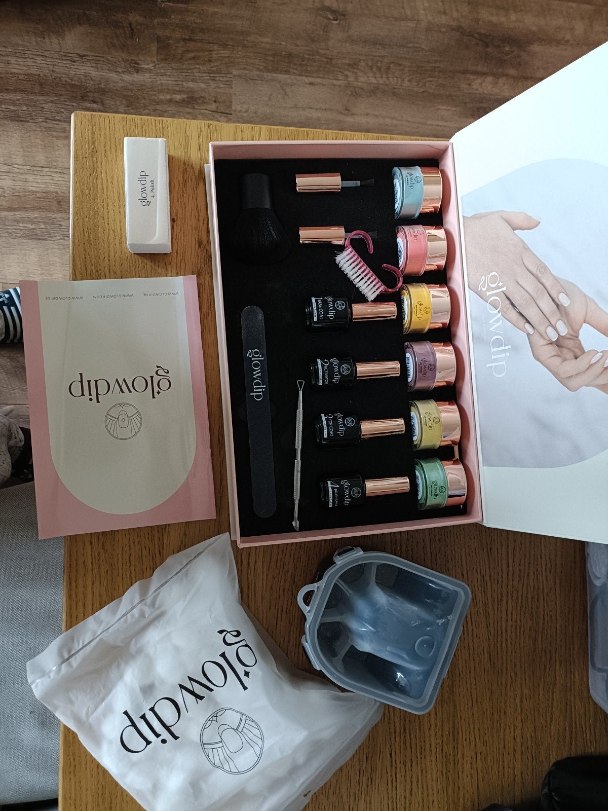 Glowdip Nagel Set - Compleet met Dipbowl en Watjes, Ophalen, Gebruikt, Gehele gezicht, Overige typen