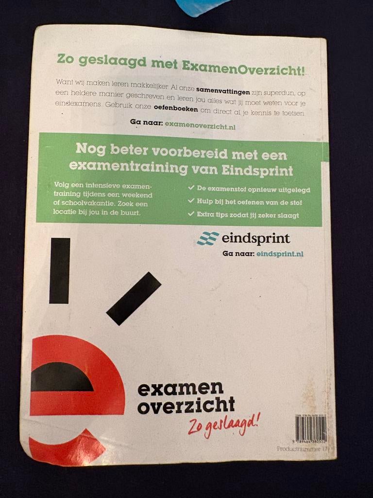 Samenvatting Biologie Examenoverzicht VMBO TL/GL 2022-2023, Ophalen of Verzenden, Zo goed als nieuw, VMBO, Biologie