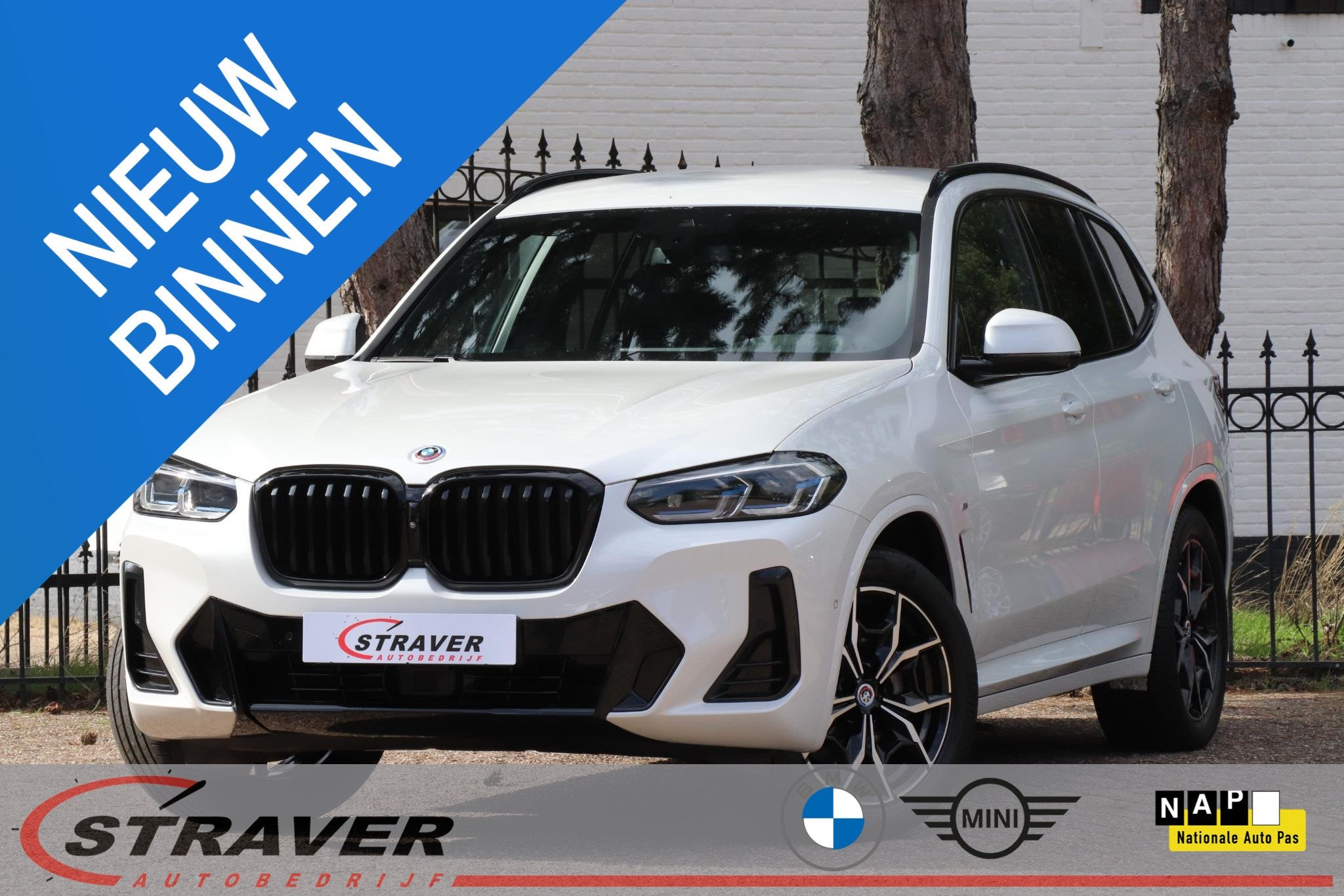 BMW X3 xDrive30i High Executive |M-Sport |Kuipstoelen |Trekh, Auto's, Gebruikt, Euro 6, 4 cilinders, Wit