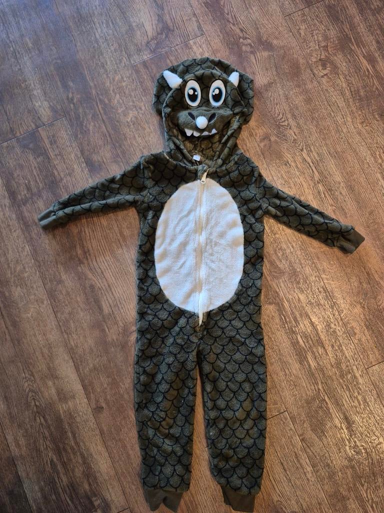 Leuke Dino Onesie - Maat 92, Nacht- of Onderkleding, Jongen of Meisje, Ophalen of Verzenden, Zo goed als nieuw