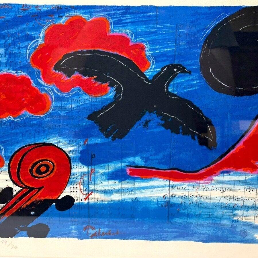 Corneille (1922-2010) - zeefdruk, 1988, Ophalen of Verzenden