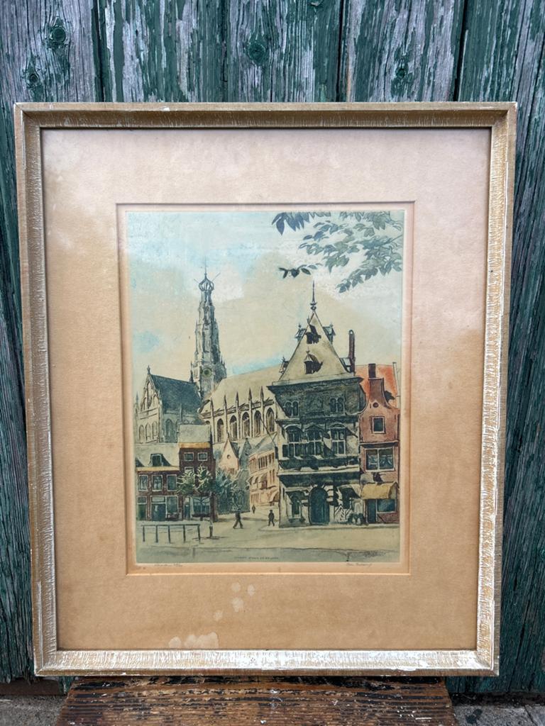 Kleurenets van Cees Bolding St Bavo & de Waag, Antiek en Kunst, Ophalen