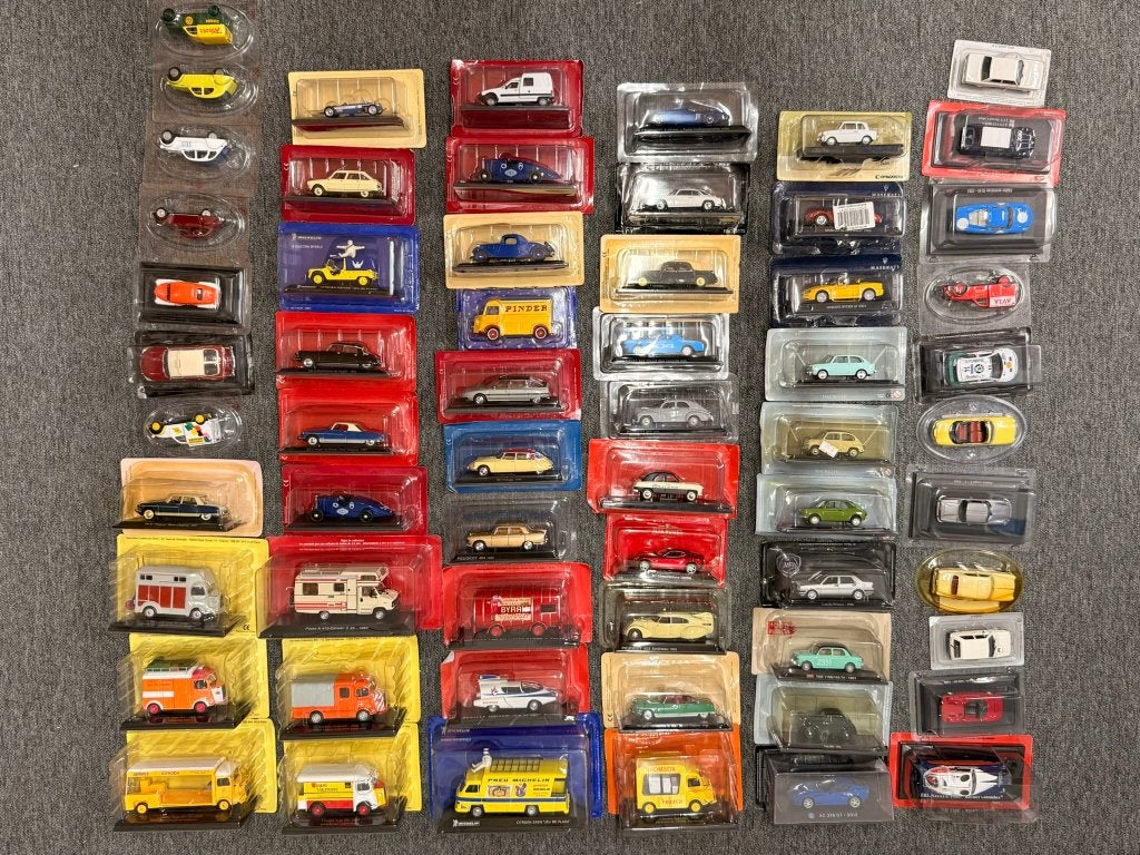 62x Tijdschriftmodellen Norev Hachette Citroen etc 1:43, Ophalen, Gebruikt, Auto, Norev