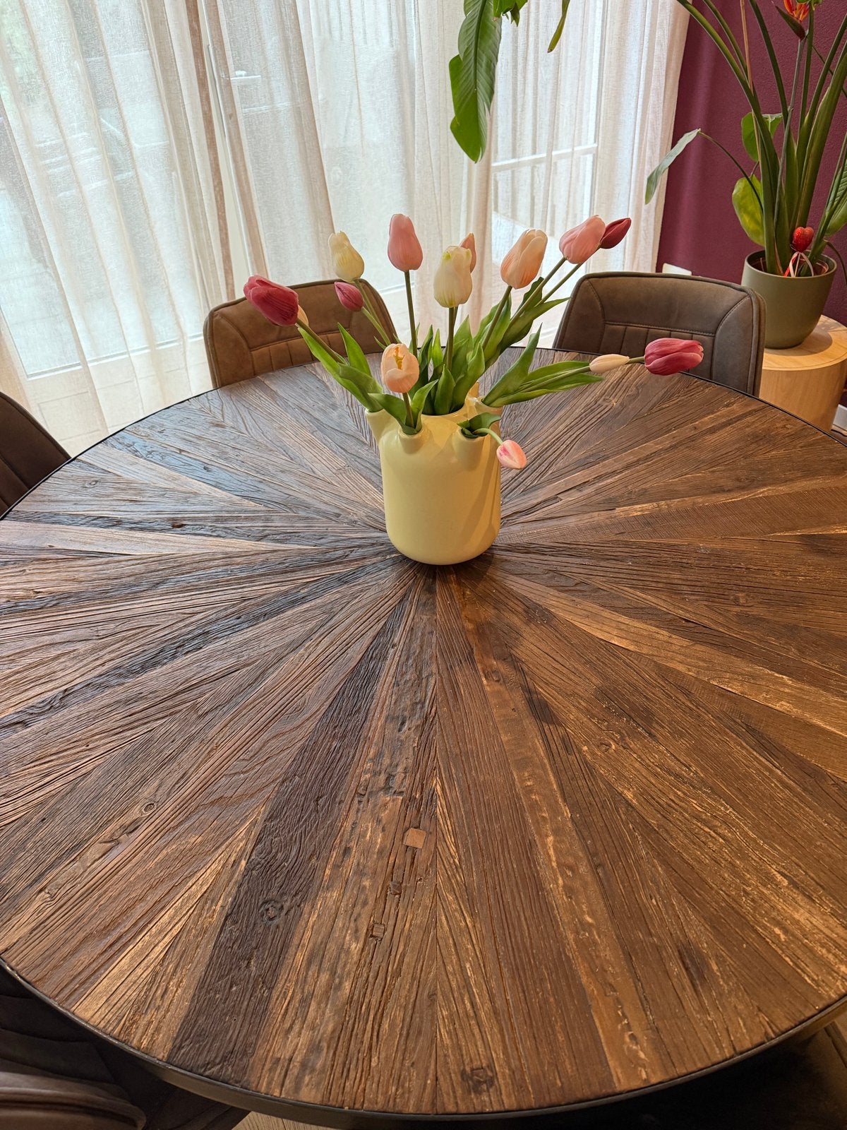 Riviera Maison Boston Harbor 140 eettafel, Ophalen, 100 tot 150 cm, Rond, Zo goed als nieuw
