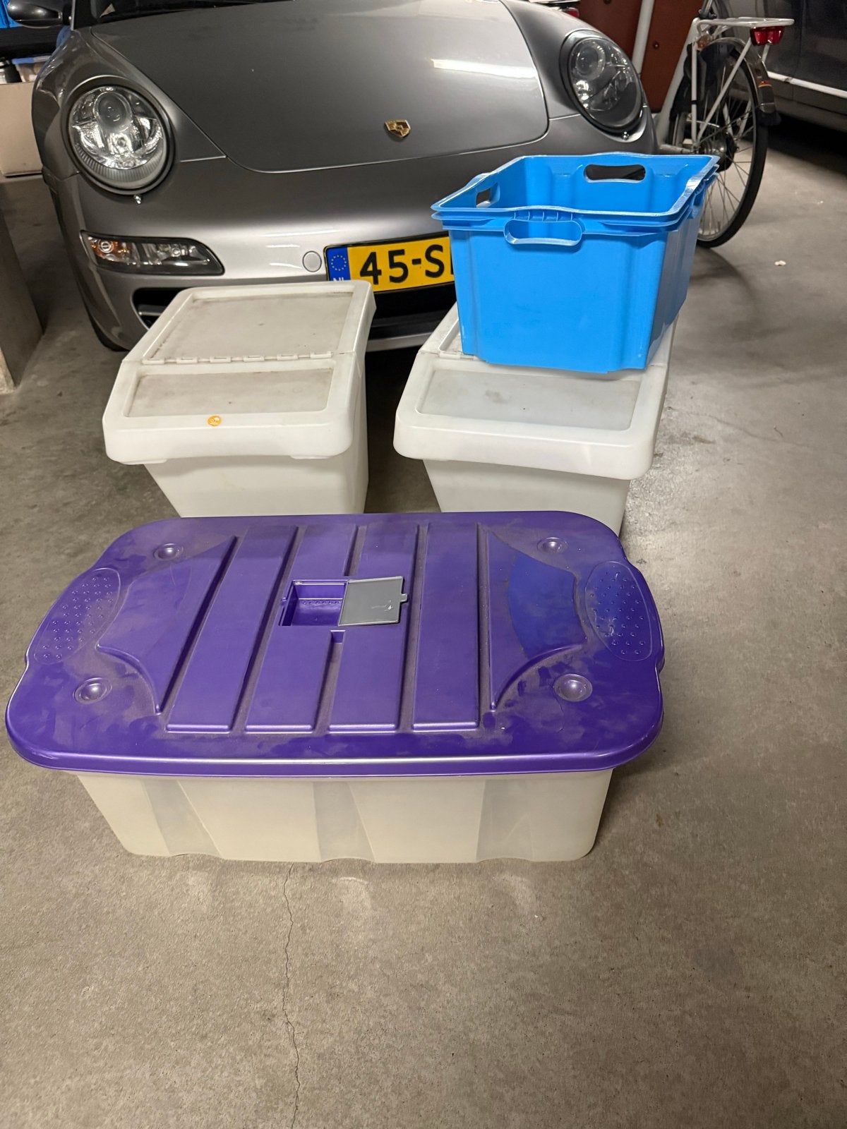 Opbergers: 2x IKEA Sortera, 1x rollend, 1x blauw en 1 krat, Gebruikt, 50 tot 100 cm, Ophalen of Verzenden, 5 – 50