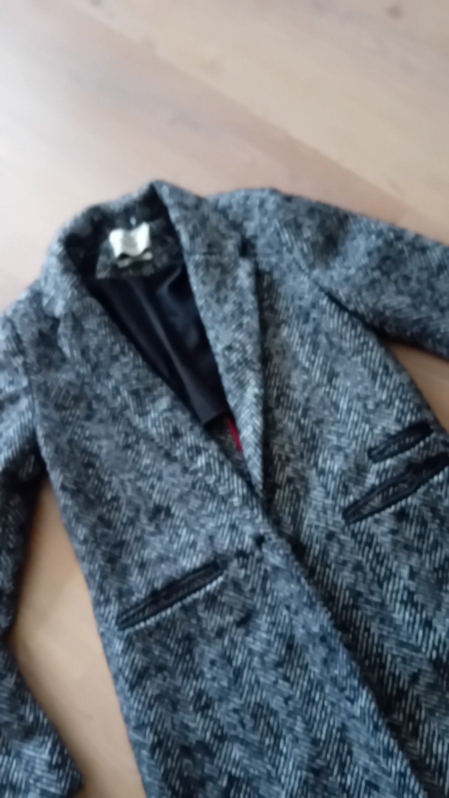 jas winterjas nieuw tweed stof maat S, Zwart, Nieuw, Jasje, Maat 36 (S)