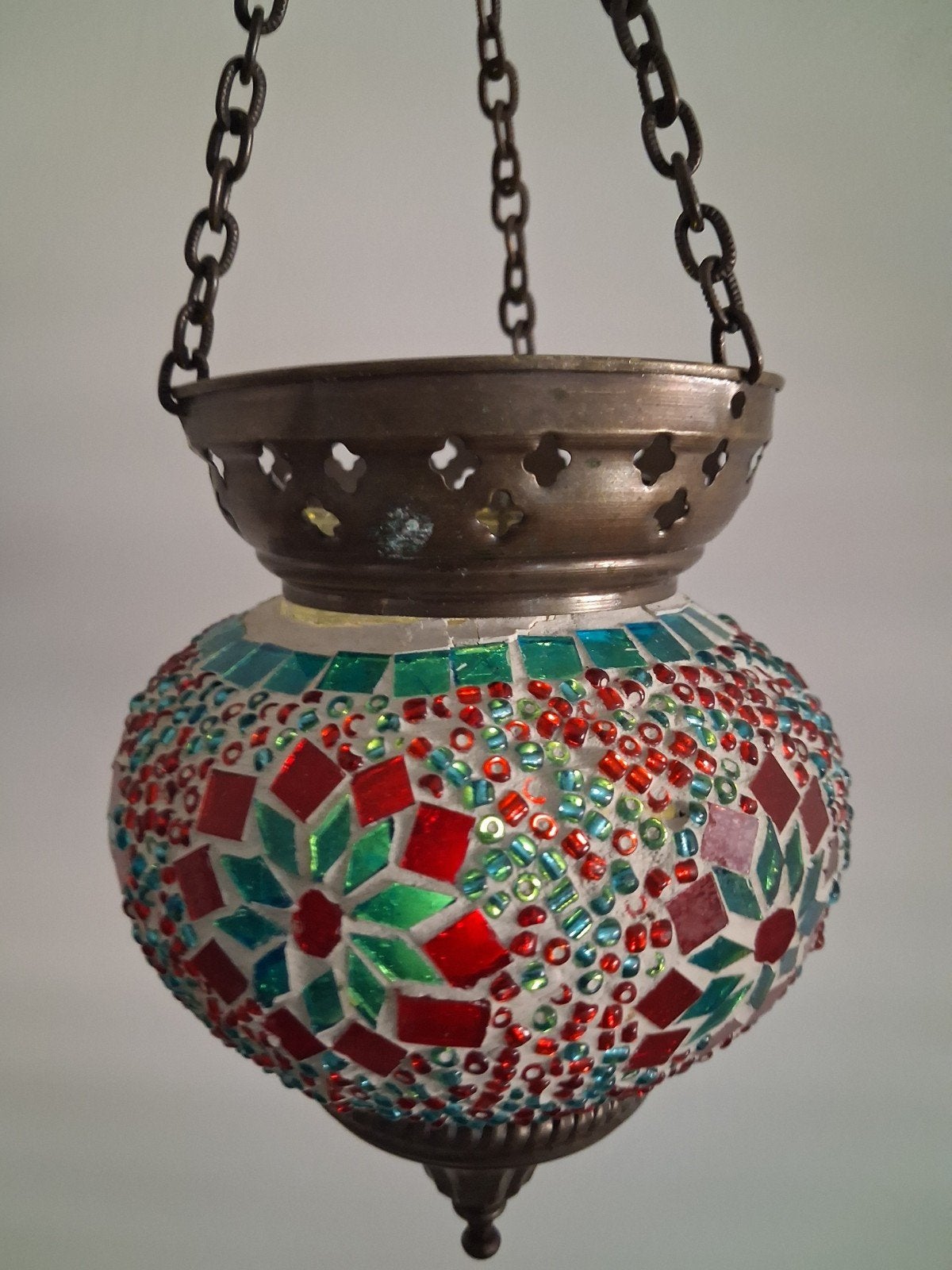 Oosterse Mozaïek Hanglamp - Handgemaakt, Ophalen, Gebruikt, E14 (klein), Oosters, Bohemian, Etnisch
