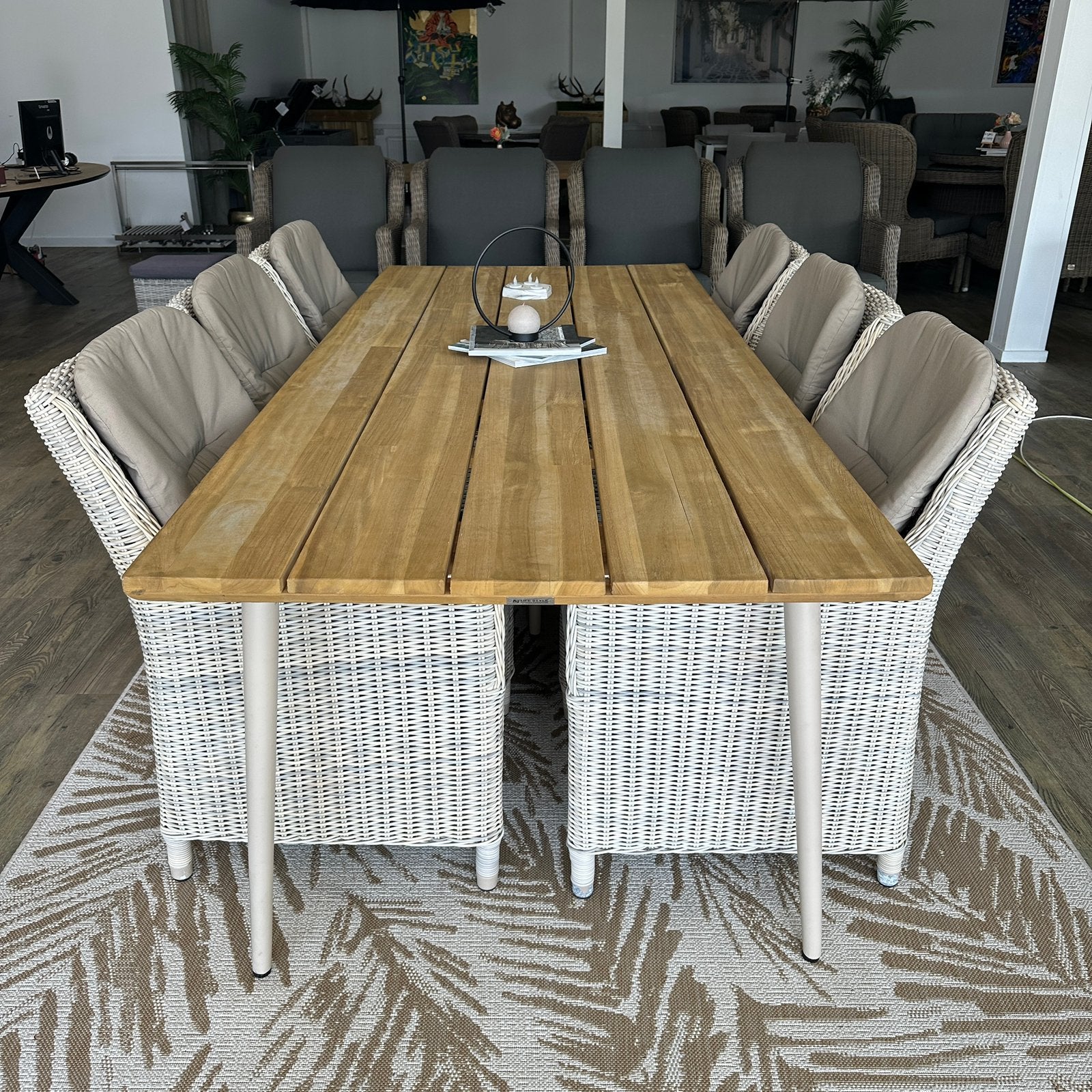 Luxe 4 Seasons Outdoor (4SO) Tuinset – Tafel + 6 Stoelen, Verzenden, ., Teakhout, Zo goed als nieuw