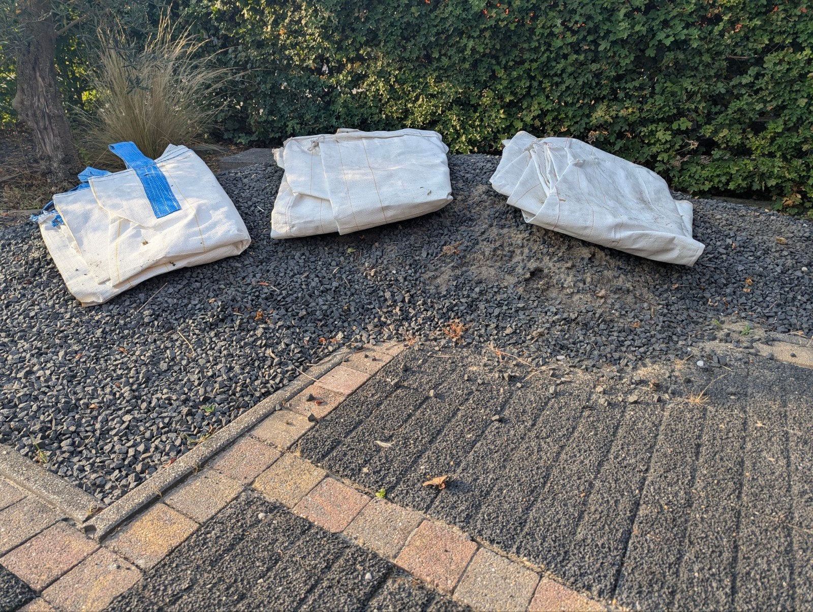 Ardenner split in 3 m³ zakken, Ophalen