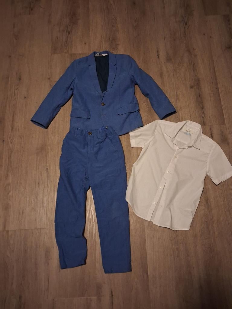 H&M Pak Maat 122 met overhemd, Kinderen en Baby's, H&M, Ophalen of Verzenden, Zo goed als nieuw, Setje