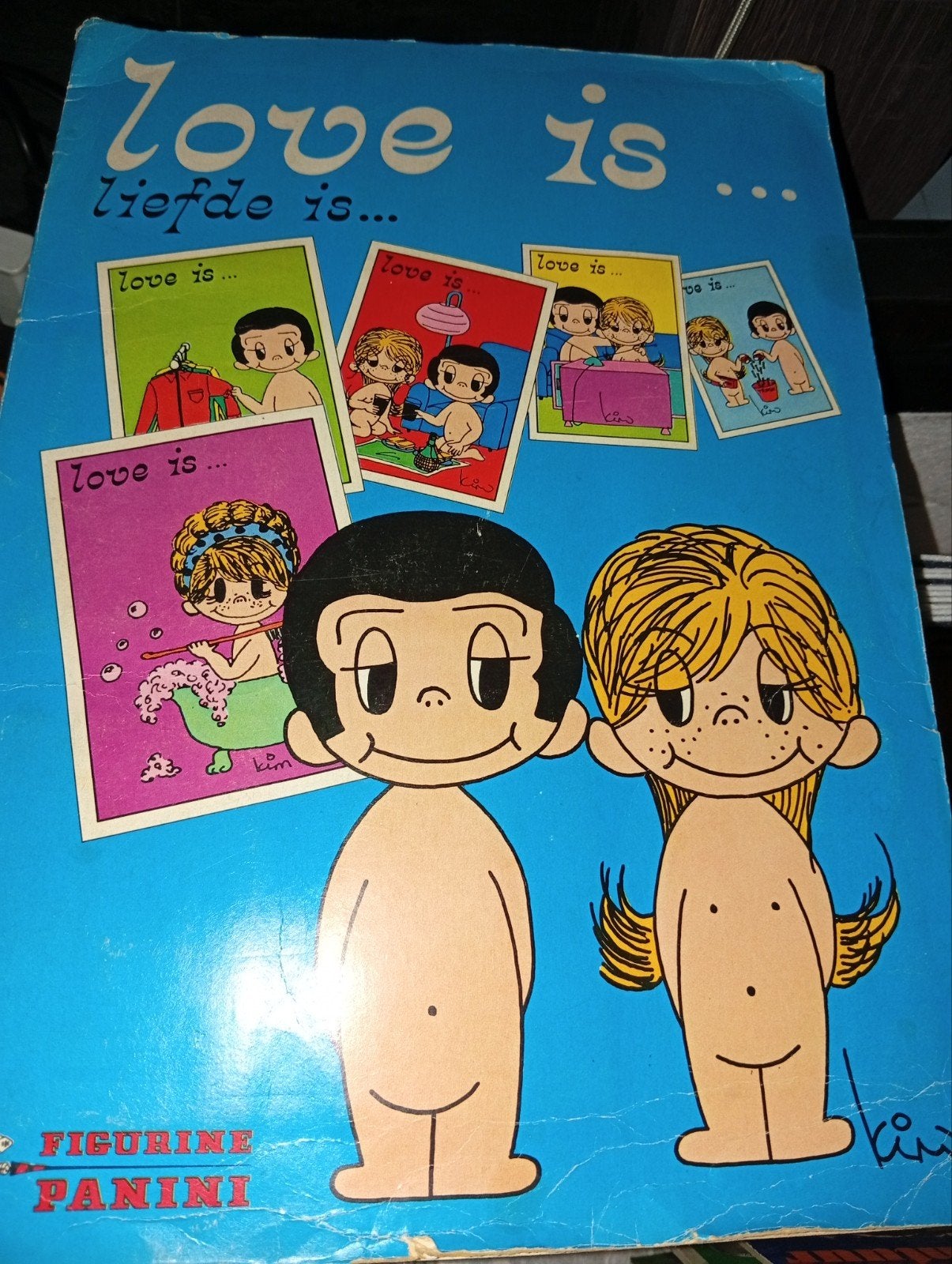 Vintage Panini Love is... Liefde is... stickerboek, Ophalen of Verzenden, Gebruikt