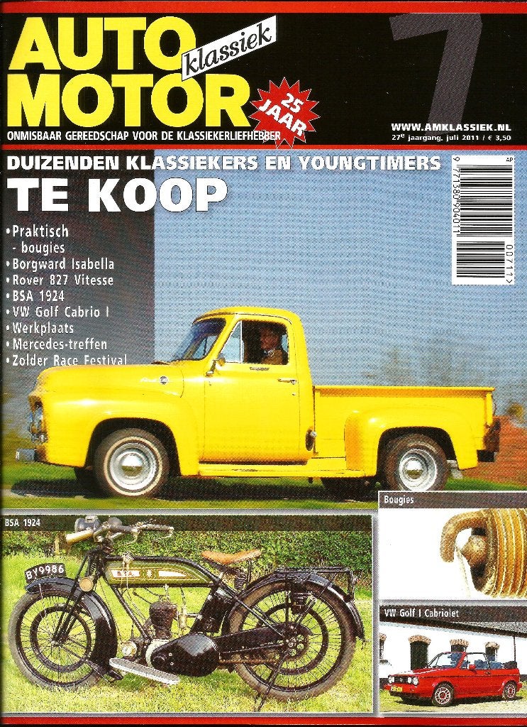 Auto Motor Klassiek met Golf 1 cabriolet tijdschrift, Ophalen of Verzenden, Gelezen, Algemeen