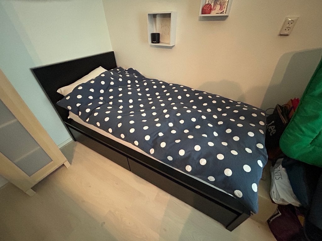 Eenpersoons bed, Ophalen, Gebruikt, 90 cm, Eenpersoons