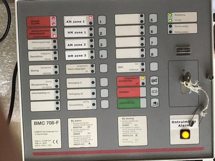 BHV (Beheerder) Brandmeldcentrale trainingsunit/ hoofd BHV, Ophalen, Gebruikt