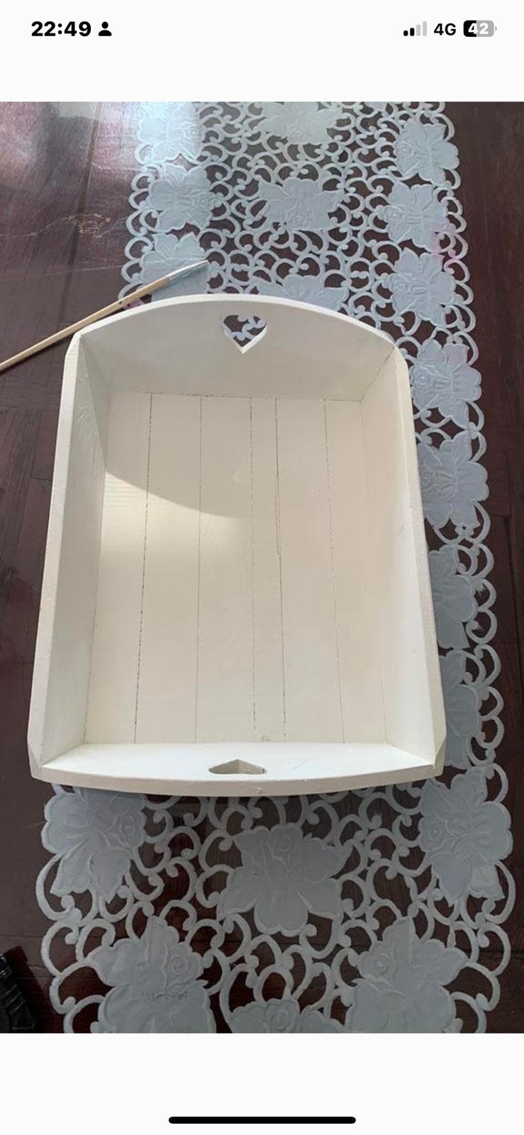 Hout Dienblad €8, Huis en Inrichting, Woonaccessoires | Dienbladen, Ophalen of Verzenden, Zo goed als nieuw, Rechthoekig, Hout