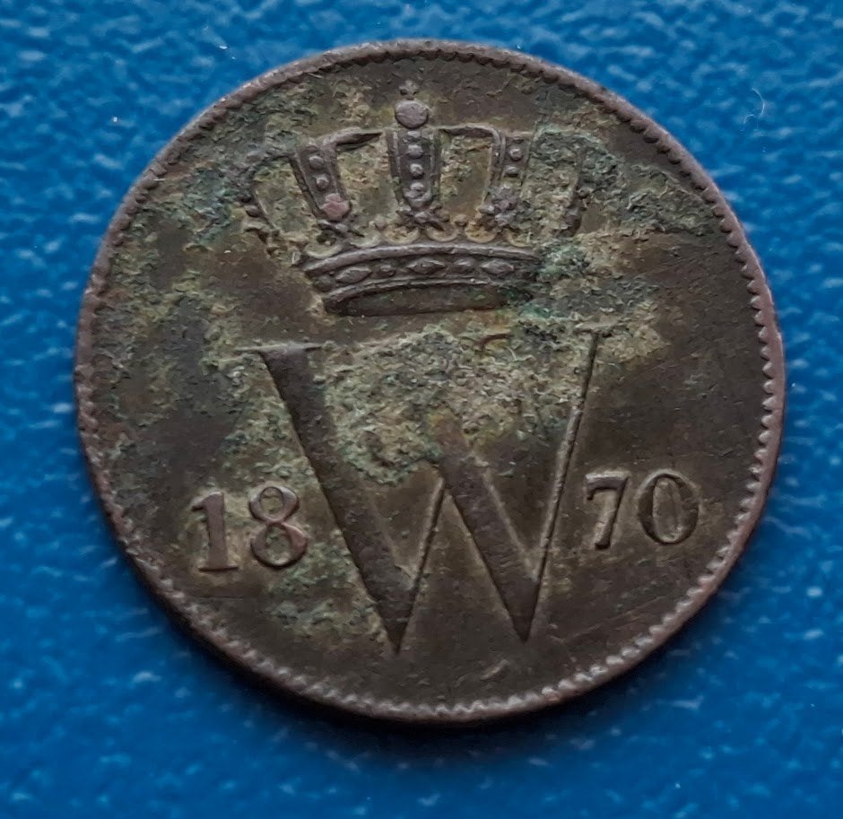 Nederland 1 cent 1870 - Willem III, Ophalen of Verzenden, Koning Willem III, 1 cent, Losse munt