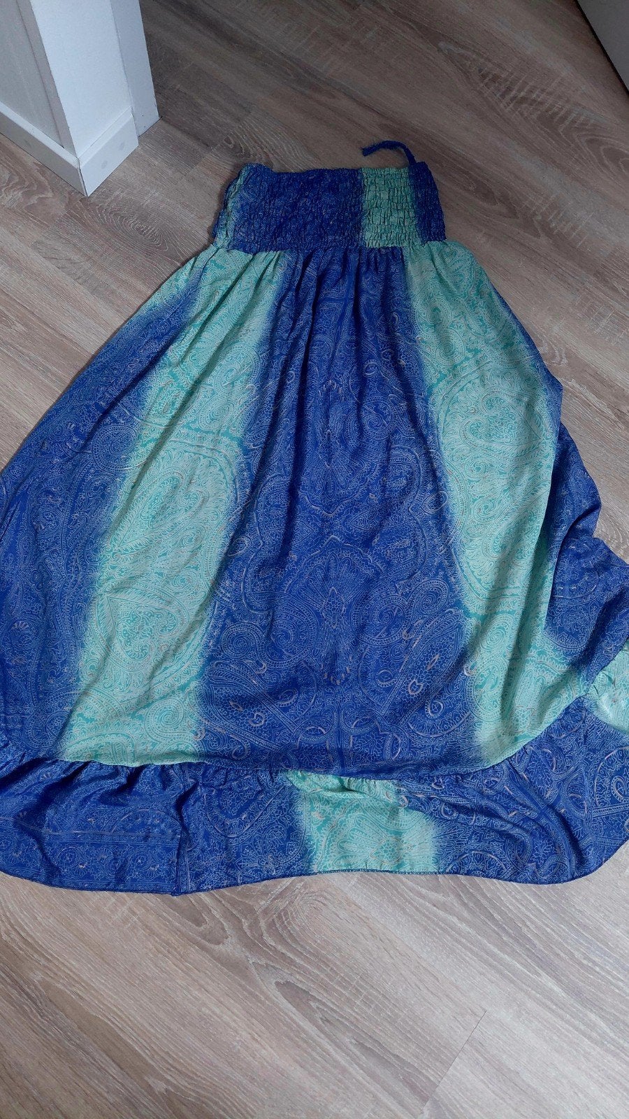 Boho rok met paisley print - Blauw/Groen, Meerkleurig, Ophalen of Verzenden, Maat 36 (S), Onder de knie