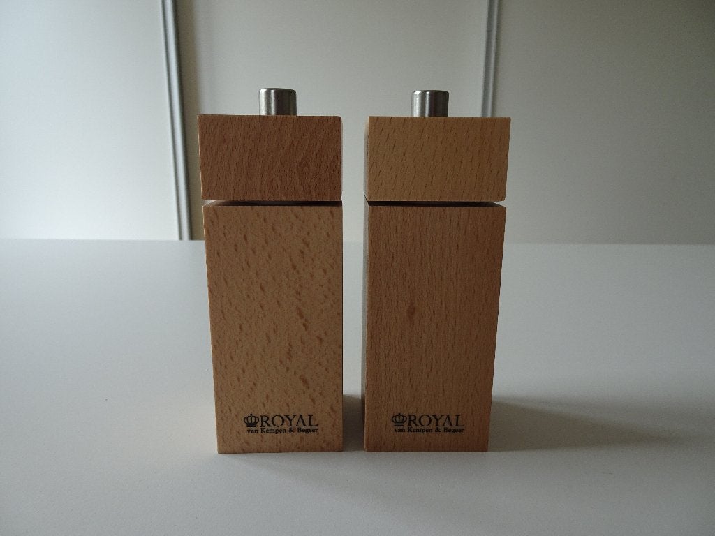 Royal van Kempen & Begeer peper en zout stel hout, Ophalen of Verzenden, Nieuw