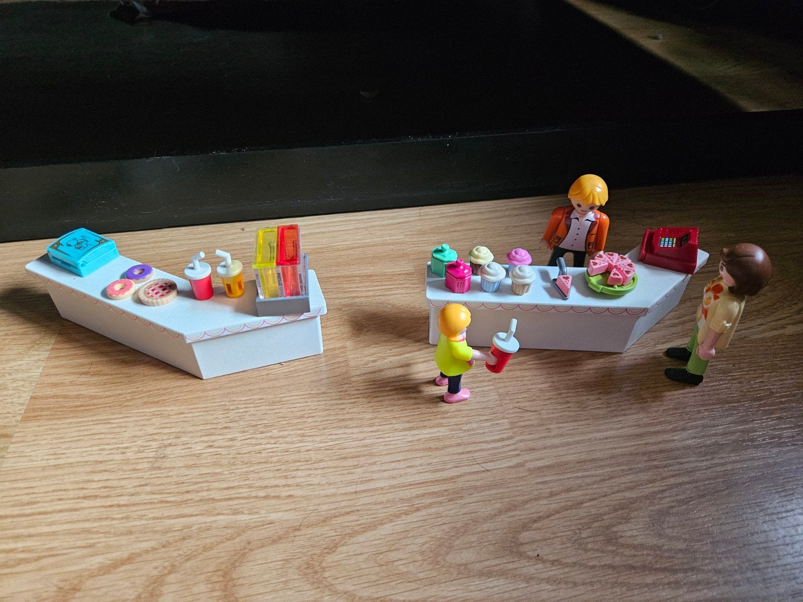 Playmobil Bakkerij/Café Set met cakejes taart slush donut, Ophalen of Verzenden, Gebruikt, Jongen of Meisje