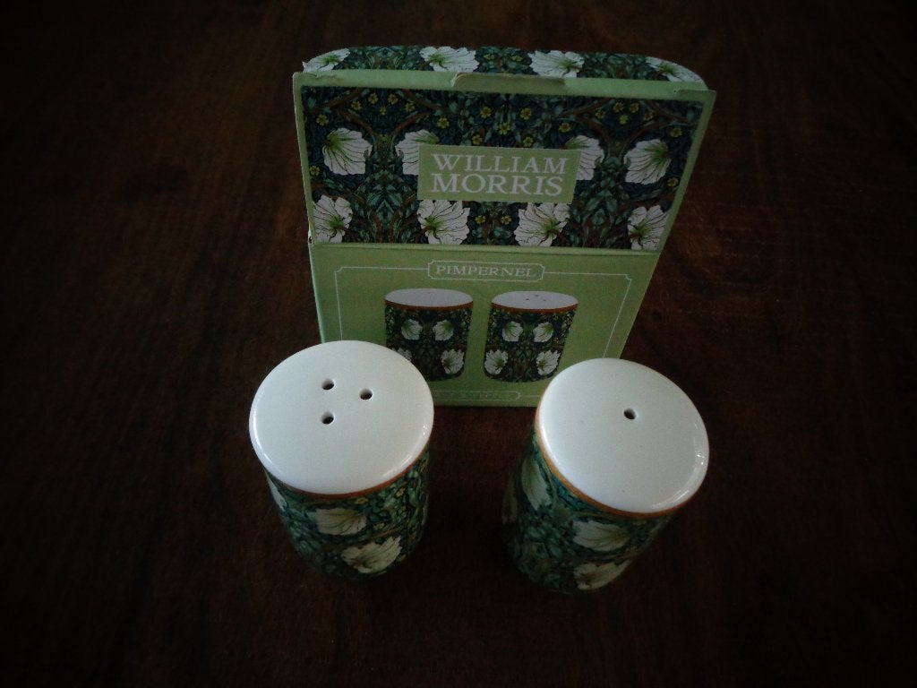 William Morris peper en zoutstel, patroon Pimpernel, Huis en Inrichting, Keuken | Servies, Overige merken, Overige typen, Nieuw