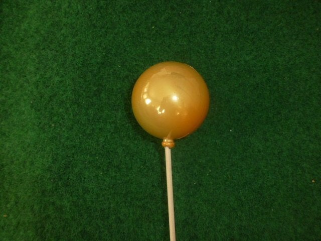 35 goud gevlamde glimmende kerstballen op stok, Diversen, Kerst, Ophalen of Verzenden, Zo goed als nieuw