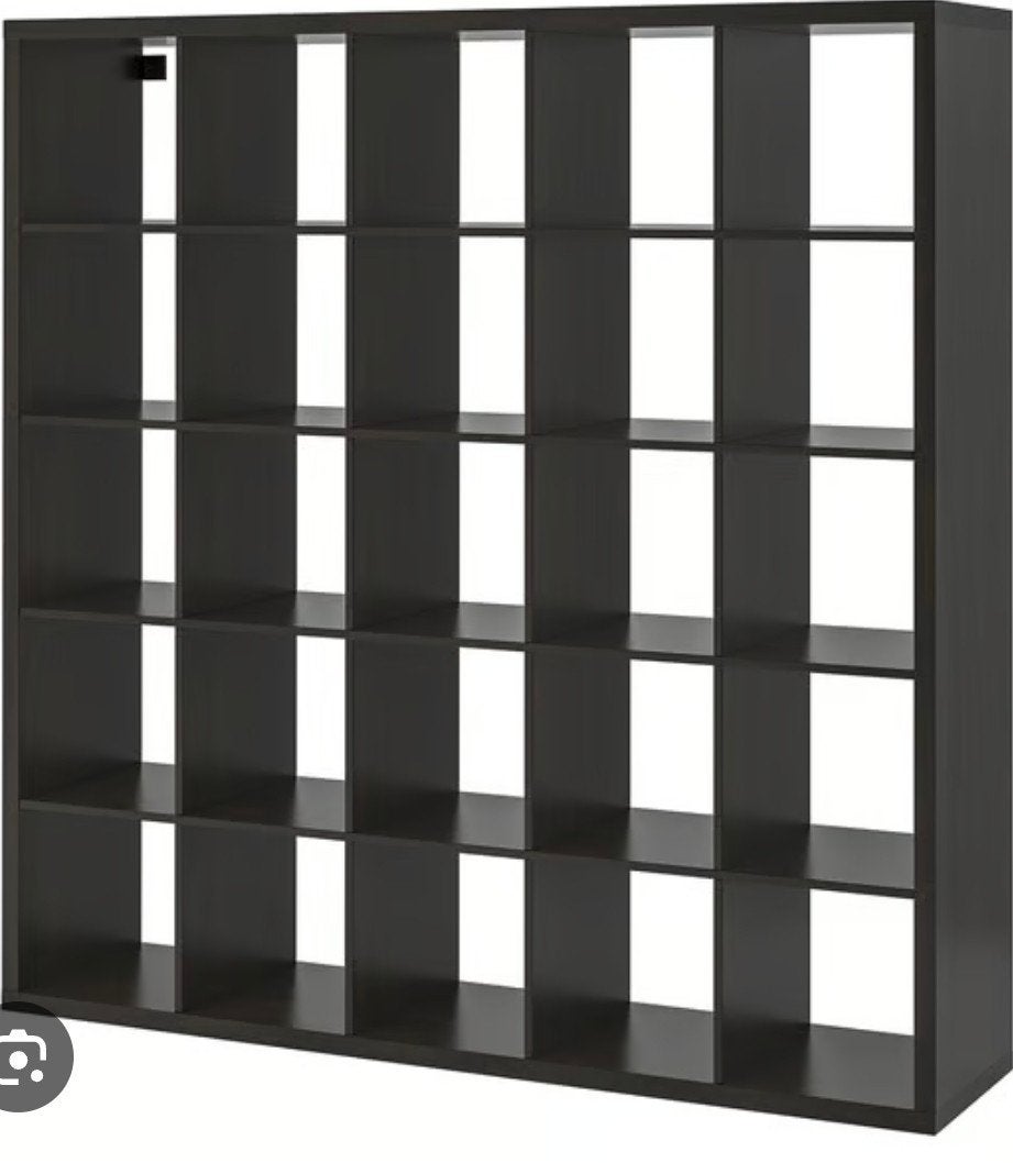 IKEA KALLAX 5x5 Zwartbruin met 2 Lades, Huis en Inrichting, Ophalen, 25 tot 50 cm, 150 tot 200 cm