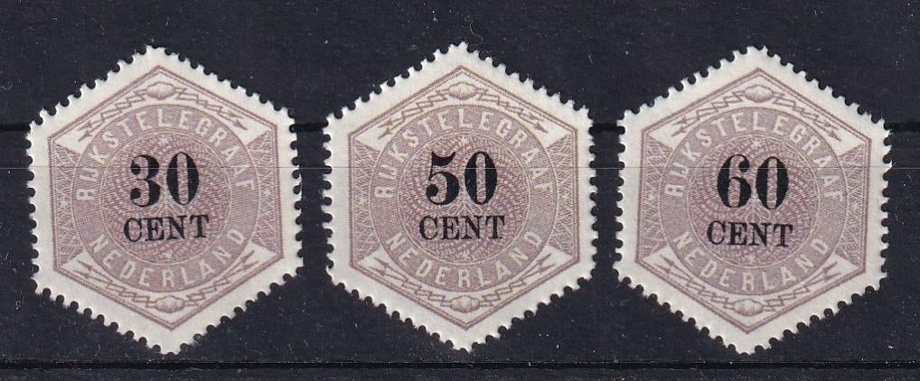 D42) 1877 NL Telegram TG 8,9 en 10 €5900 MNH geen gar, Verzenden, T/m 1940, Postfris