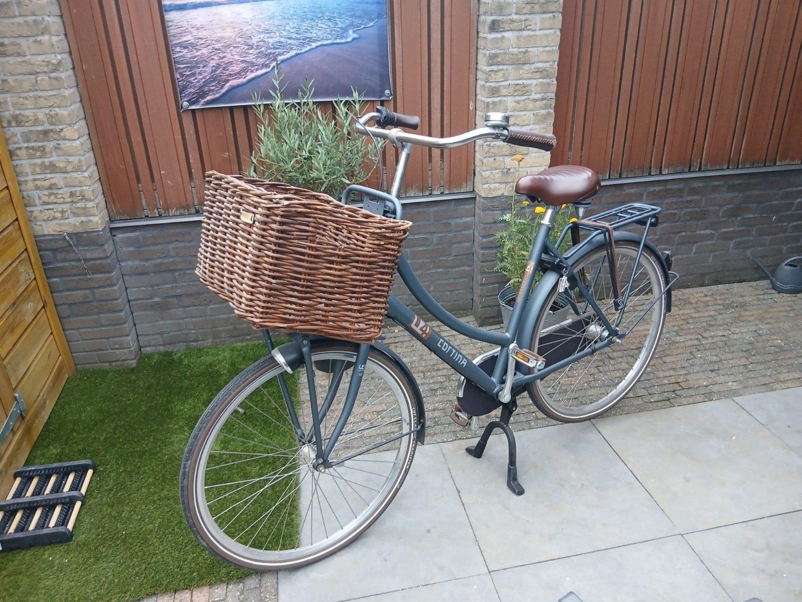 Z.G.A.N. Cortina Damesfiets met 3 versnellingen en mand, Terugtraprem, Versnellingen, 56 cm of meer, Zo goed als nieuw