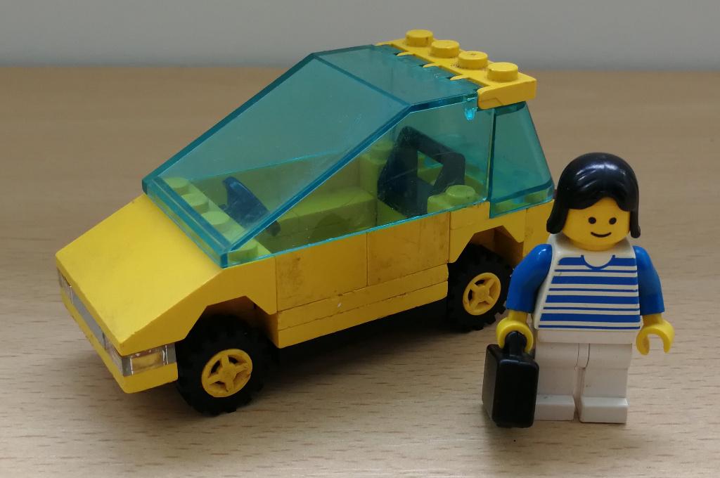 Lego 6530-1 Sport Coupe (Stads auto) -1990 incl figuur, Kinderen en Baby's, Speelgoed | Duplo en Lego, Gebruikt, Lego, Ophalen of Verzenden