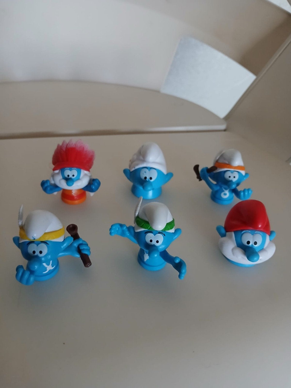 Smurfen 6 stuks Peyo, Ophalen of Verzenden, Zo goed als nieuw, Verschillende Smurfen, Poppetje, Figuurtje of Knuffel