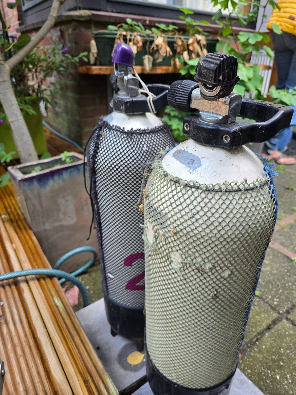 Duikflessen - Set van 2, Watersport en Boten, Duiken, Ophalen, Gebruikt, Duikfles
